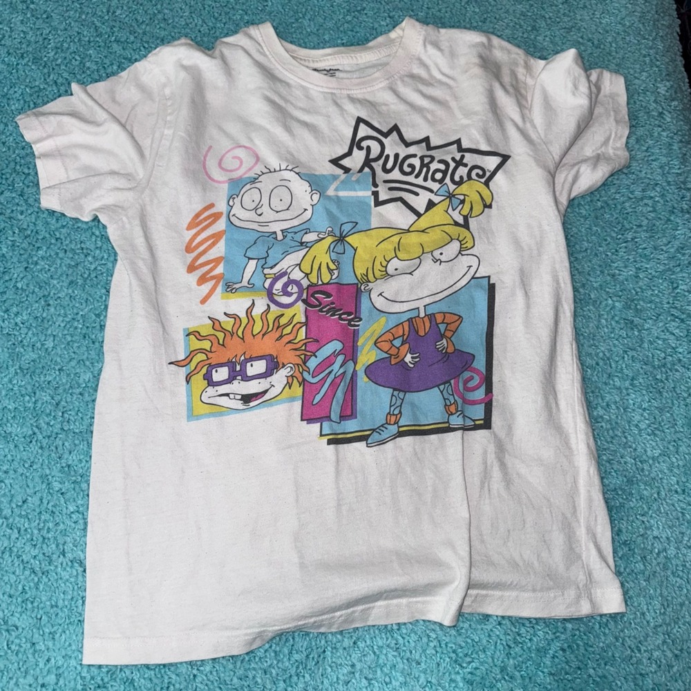 Nickelodeon Rugrats T Shirt White 2021 Cartoon Tee‎ Kids Size M